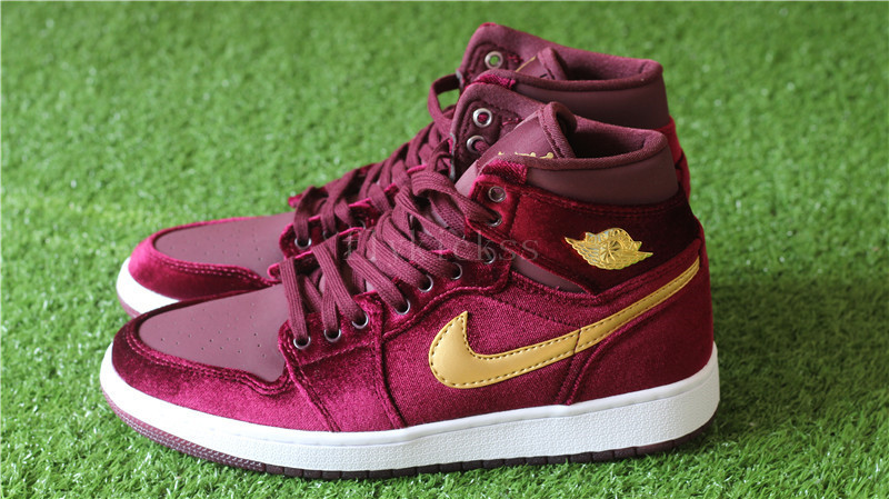 Authentic Air Jordan 1 Velvet Night Maroon